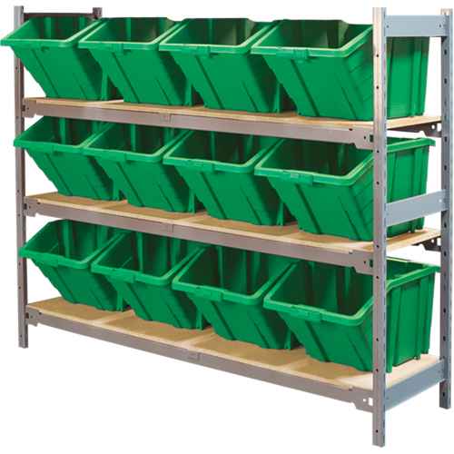 [RL986] Wide Span Shelving with Jumbo Plastic Bins (RL986)