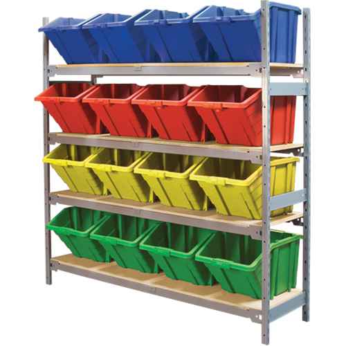 [RL989] Wide Span Shelving with Jumbo Plastic Bins (RL989)