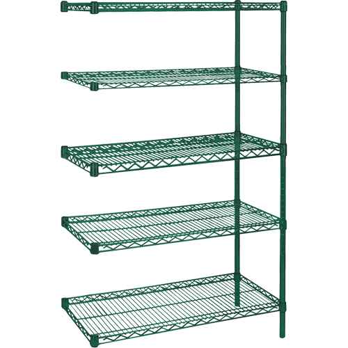 [RN112] Heavy-Duty Green Epoxy Finish Wire Shelving (RN112)