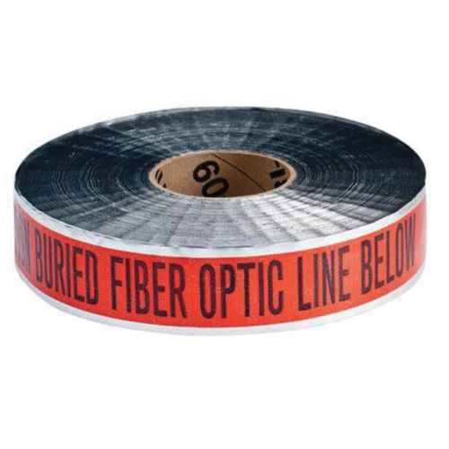 [SAB553] Ruban d'avertissement de danger souterrain «Fiber Optic Line» Identoline(MD) (SAB553)