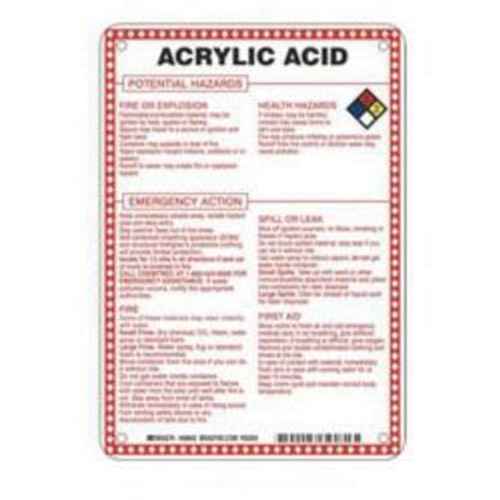 "Acrylic Acid Potential Hazards" Sign (SAD076)