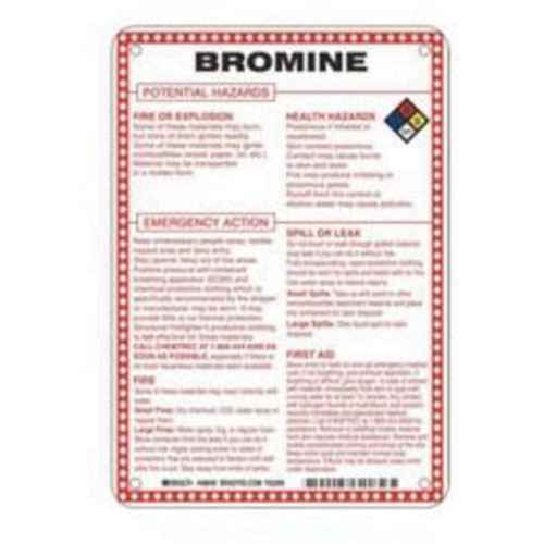 "Bromine Potential Hazards" Sign (SAD078)