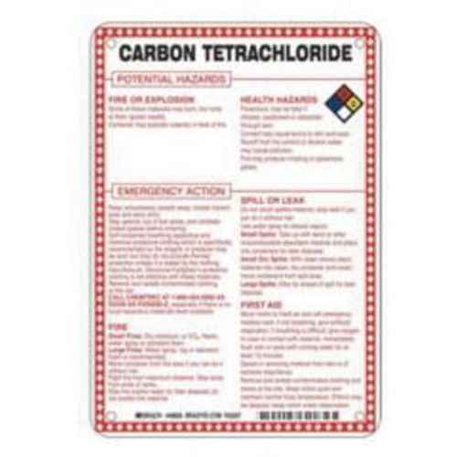 [SAD083] "Carbon Tetrachloride Potential Hazards" Sign (SAD083)