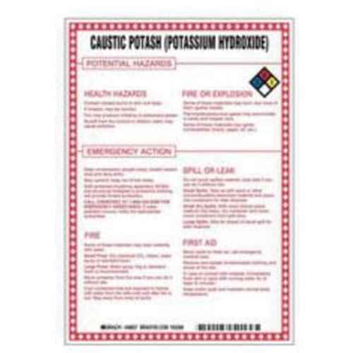 [SAD084] "Caustic Potash (Potassium Hydroxide) Potential Hazards" Sign (SAD084)