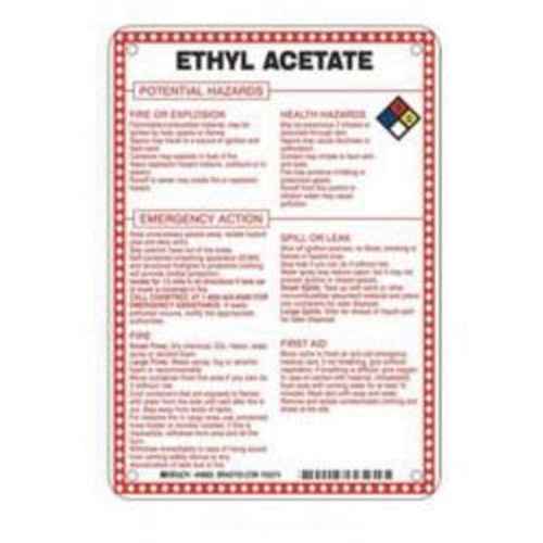 [SAD086] "Ethyl Acetate Potential Hazards" Sign (SAD086)