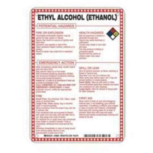 [SAD087] "Ethyl Alcohol (Ethanol) Potential Hazards" Sign (SAD087)