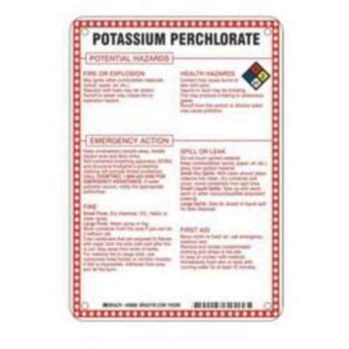 "Potassium Perchlorate Potential Hazards" Sign (SAD092)