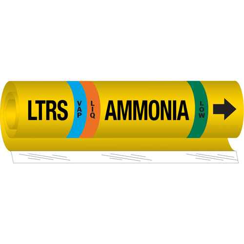 Marqueur pour tuyau «LTRS Liq/Vap Ammonia Low» pour l'ammoniac (IIAR) (SAF551)