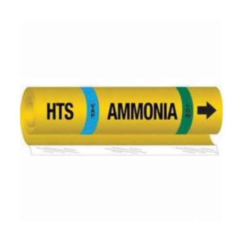 [SAF567] "HTS Vap Ammonia Low" Ammonia (IIAR) Pipe Marker (SAF567)