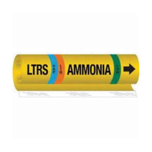 [SAF571] "LTRS Liq/Vap Ammonia Low" Ammonia (IIAR) Pipe Marker (SAF571)