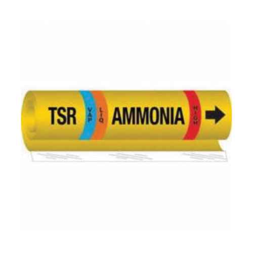 [SAF574] "TSR Liq/Vap Ammonia High" Ammonia (IIAR) Pipe Marker (SAF574)