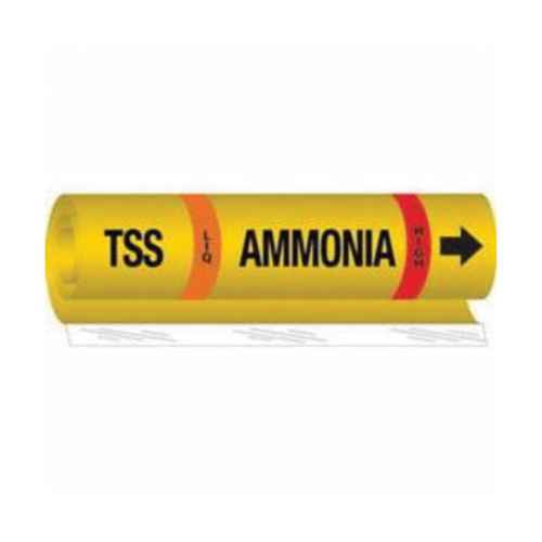 [SAF575] "TSS Liq Ammonia High" Ammonia (IIAR) Pipe Marker (SAF575)