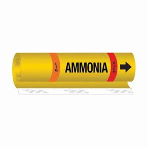 [SAF576] Blank "Liq Ammonia High" Ammonia (IIAR) Pipe Marker (SAF576)