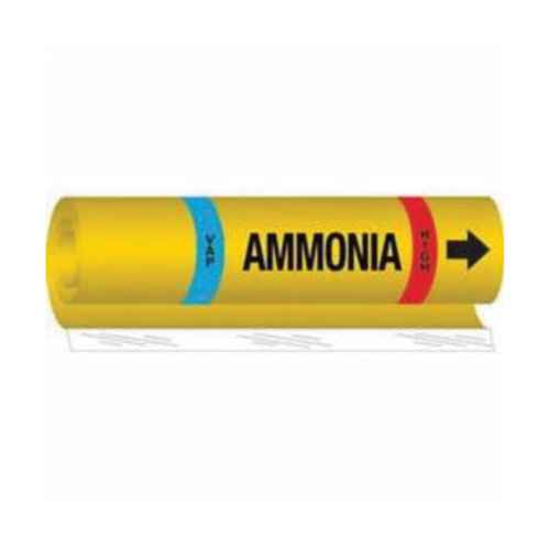 [SAF583] Blank "Vap Ammonia High" Ammonia (IIAR) Pipe Marker (SAF583)
