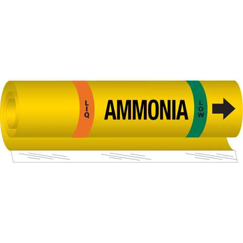 [SAF585] Marqueur pour tuyau avec espace vierge «Liq Ammonia Low» pour l'ammoniac (IIAR) (SAF585)