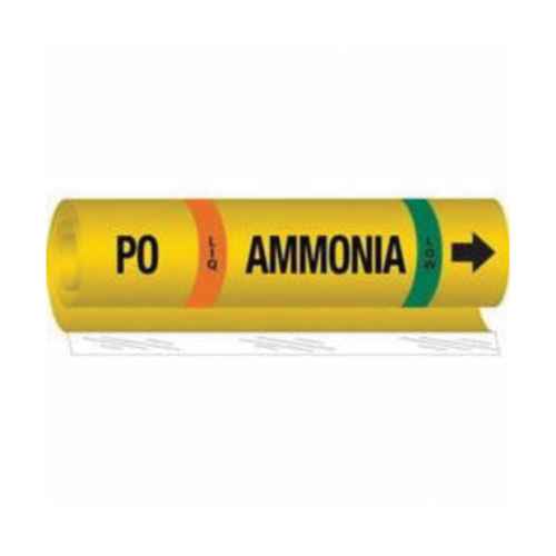 "PO Liq Ammonia Low" Ammonia (IIAR) Pipe Marker (SAF588)