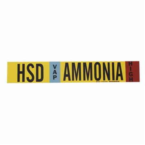 [SAF600] "HPL Liq Ammonia High" Ammonia (IIAR) Pipe Marker (SAF600)