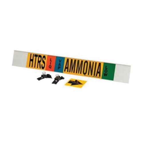 [SAF604] "HTRS Liq/Vap Ammonia Low" Ammonia (IIAR) Pipe Marker (SAF604)