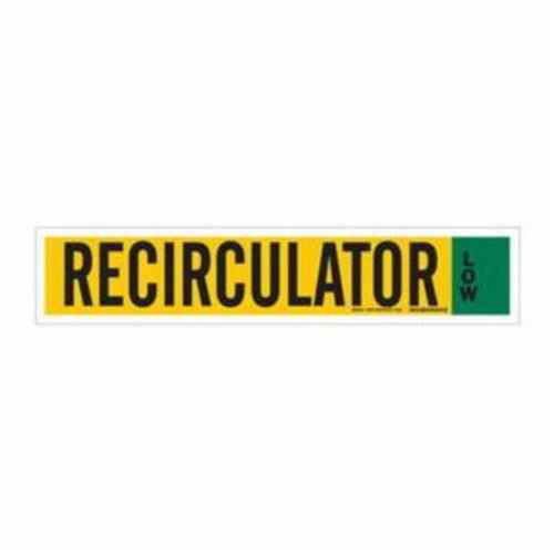 [SAF729] "Recirculator" Ammonia (IIAR) Pipe Marker (SAF729)