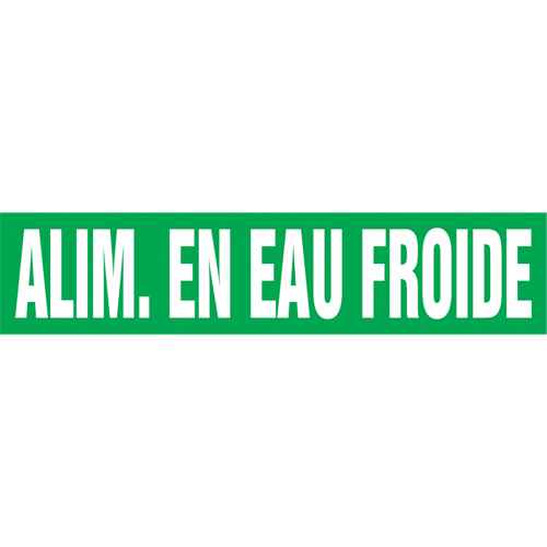 [SAH094] Marqueur de tuyau "Alim. En Eau Froide" (SAH094)