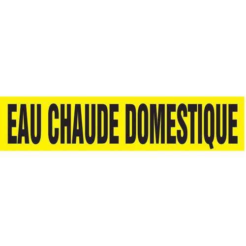 [SAH195] "Eau Chaude Domestique" Pipe Marker (SAH195)