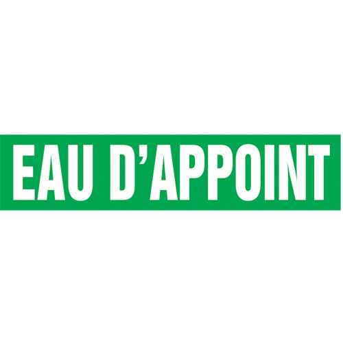 [SAH203] Marqueur de tuyau "Eau d'Appoint" (SAH203)