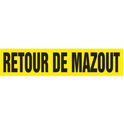 [SAH392] Marqueur de tuyau "Retour de Mazout" (SAH392)