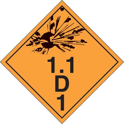 [SAH455] Plaques-étiquettes TMD matières explosives (SAH455)