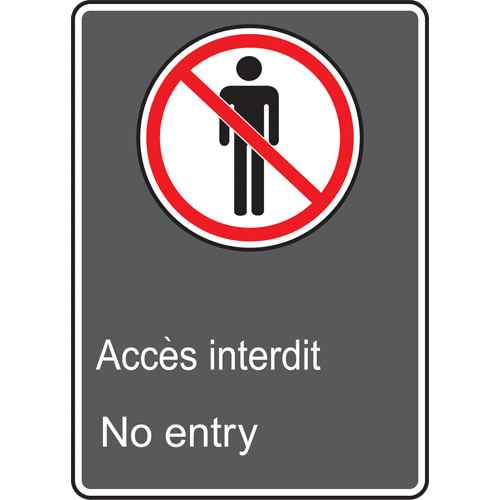 [SAI724] Accès Interdit / No Entry CSA Standard Safety Sign (SAI724)