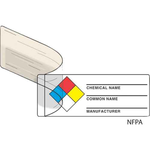[SAX297] Étiquette de sécurité: étiquettes NFPA auto-pelliculable à losange identificateur (SAX297)