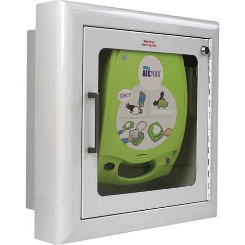 AED Semi-Recessed Wall Cabinet with Alarm (SAX737)
