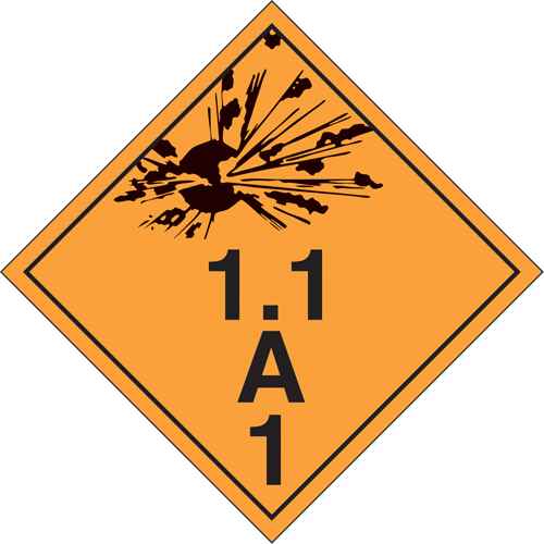 Explosive Materials TDG Placard (SD300)