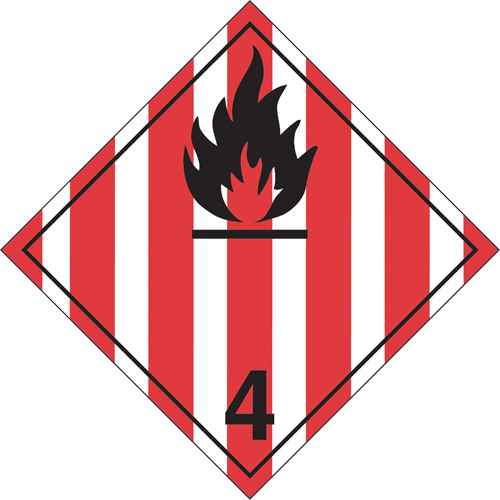 [SD321] Plaque-étiquette TMD solides inflammables (SD321)