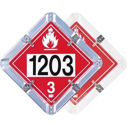 [SD357] Plaque-étiquette pour essence avec 2 légendes interchangeables (SD357)