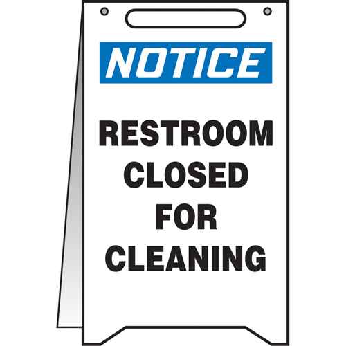 [SEA521] Panneaux Fold-Ups(MC) « Restroom Closed For Cleaning » (SEA521)