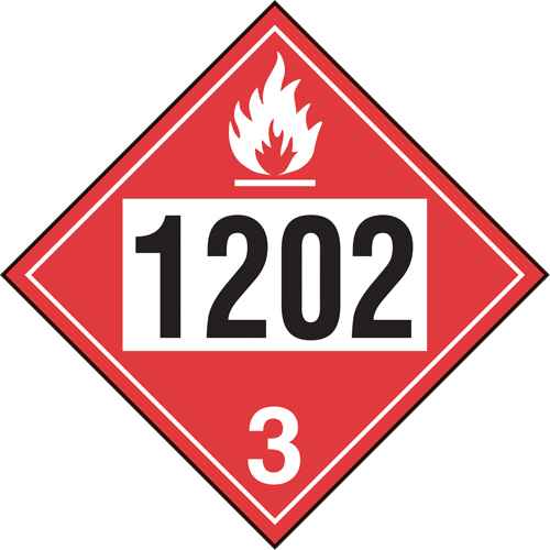 [SEC003] Plaque-étiquette TMD essence diesel & huile combustible (SEC003)
