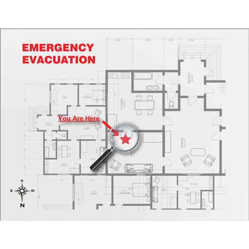 [SEC866] Evacuation Map Holder Clear Insert (SEC866)