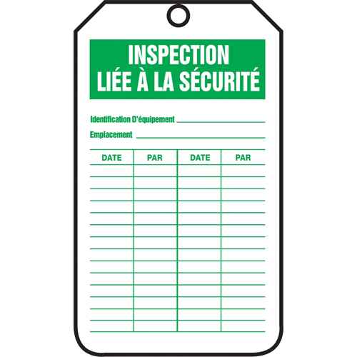 [SED661] Étiquettes de sécurité d'inspection et de contrôle de l'état de l'équipement (SED661)