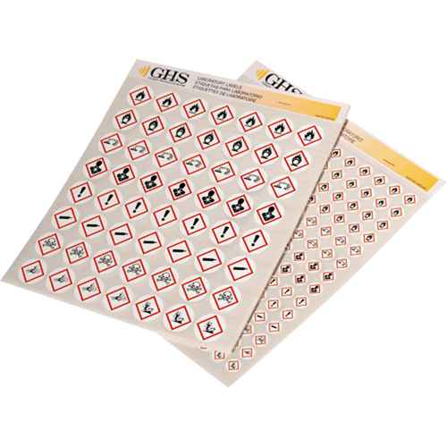 Assortiment d'étiquettes avec pictogrammes sgh (SEJ584)