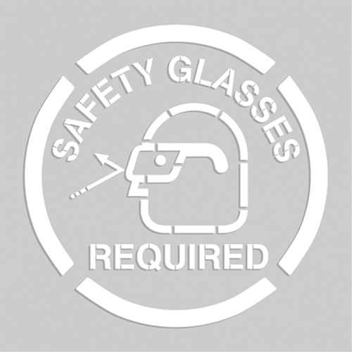 [SEK518] Pochoirs de marquage du sol - Safety Glasses Required (SEK518)