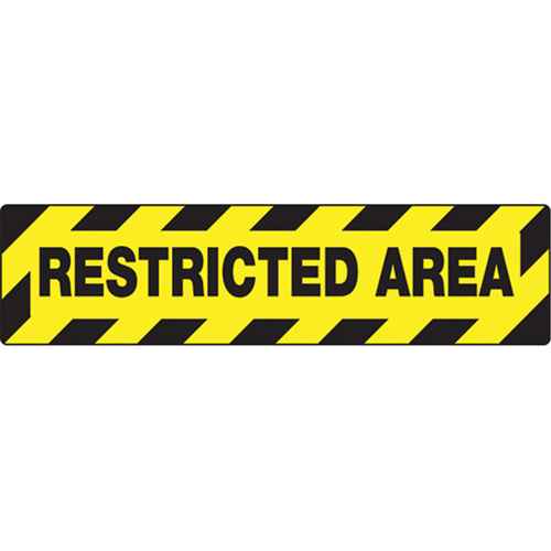 Enseigne pour plancher « Restricted Area » Skid-Gard(MC) (SEK526)