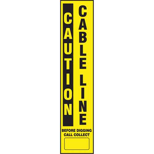 Flexible Marker Stake Decals - Caution Cable Line (SEK550)
