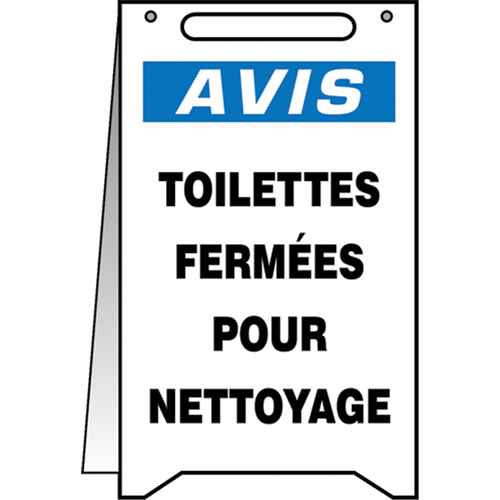 [SEL054] Panneaux Fold-Ups(MC) « Toilettes fermée pour nettoyage » (SEL054)