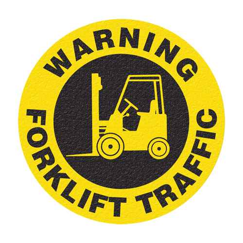 [SFU878] "Warning Forklift Traffic" Floor Sign (SFU878)