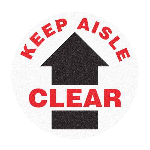 "Keep Aisle Clear" Floor Sign (SFU882)
