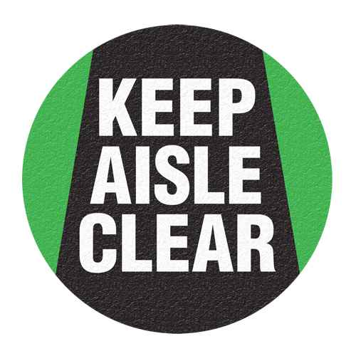 "Keep Aisle Clear" Floor Sign (SFU883)