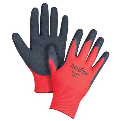 [SGG331] Black & Red Crinkle Grip Coated Gloves (SGG331)