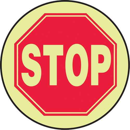 Panneau de plancher « Stop » Lumi-Glow(MC) (SGH829)