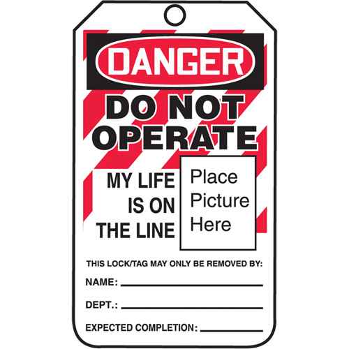 Do Not Operate Danger Lockout Tagout Tags (SGH863)