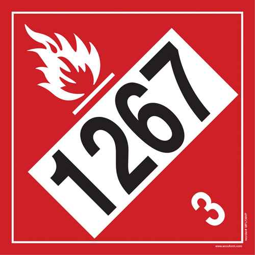 [SGJ323] Plaque-étiquette TMD 1267 pour liquide inflammable pétrole brut (SGJ323)